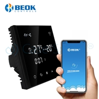Termostat cu fir pentru aer conditionat BeOk TGT70WIFI-AC2, Aplicatia mobila Smart Life, Compatibil cu sisteme HVAC