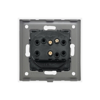 Intrerupator Simplu Cap Scara Mecanic LUXION cu Rama din Sticla, alb