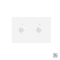Modul intrerupator dublu wireless cu touch Livolo standard Italian, Serie noua, alb