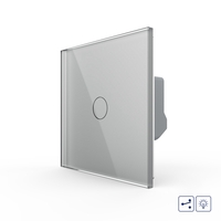 Intrerupator Simplu Cap Scara / Cruce cu Variator si Touch LIVOLO - Serie Noua, gri