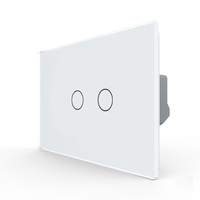 Intrerupator Dublu cu Touch LIVOLO din Sticla – Standard Italian, alb