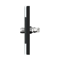 Priza TV Satelit cu Rama din Sticla LUXION, negru