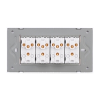 Intrerupator Mecanic 8 Posturi LUXION cu Rama din Sticla, Standard Italian, 4M, auriu