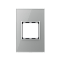 Rama din sticla Livolo standard Italian 2 module - Serie noua, gri