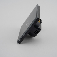 Intrerupator Triplu cu Touch din Sticla LUXION, negru