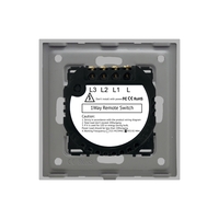 Intrerupator Triplu RF433 cu Touch din Sticla LUXION, gri