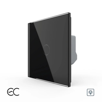 Intrerupator Simplu cu Variator si Touch LIVOLO din Sticla - Protocol ZigBee EC, negru