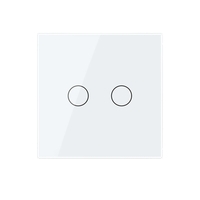 Intrerupator Dublu cu Revenire, Contact Uscat si 12/24V cu Touch LIVOLO – Serie Noua, alb