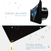 Intrerupator cu touch simplu+dublu+dublu LIVOLO din sticla, alb