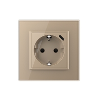 Priza Schuko + USB-C LIVOLO, Standard German - Serie Noua, auriu