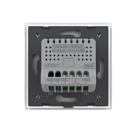 Intrerupator Simplu Cap Scara / Cruce cu Touch LIVOLO din Sticla - Protocol ZigBee EC, alb