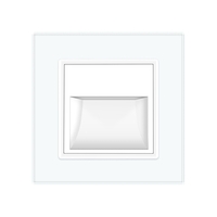 Lampa de veghe LED Livolo cu rama din sticla, alb