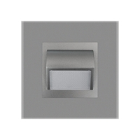 Lampa de Veghe LED cu Lumina Alb - Neutra LUXION cu Rama de Sticla, gri