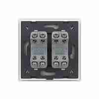 Intrerupator Dublu Mecanic Cap Cruce LIVOLO cu Rama din Sticla - Serie Noua, alb