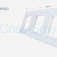 Rama priza tripla Livolo din sticla, alb