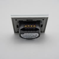 Intrerupator Triplu cu Touch din Sticla LUXION, 500W, alb