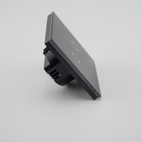 Intrerupator Dublu cu Touch din Sticla LUXION, 500W, negru