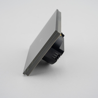 Buton Sonerie cu Touch, cu Revenire, din Sticla LUXION, gri