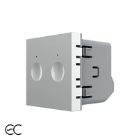 Modul Intrerupator Dublu cu Protocol Zigbee EC si Touch LIVOLO, gri