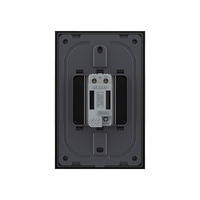 Intrerupator Simplu cu Touch Livolo cu Rama Din Sticla 1M, Zigbee EC, negru