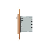 Lampa de veghe LED Livolo cu rama din sticla, Senzor miscare incorporat, auriu