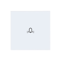 Panou Buton Sonerie cu Touch Din Sticla LUXION, alb