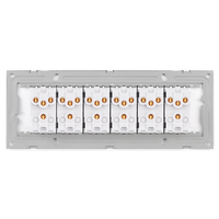 Intrerupator Mecanic 12 Posturi LUXION cu Rama din Sticla, Standard Italian, 6M, alb