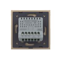 Intrerupator Draperie cu Touch LIVOLO din Sticla - Serie Noua, auriu