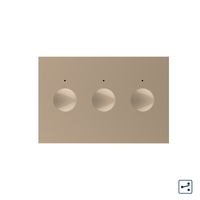 Modul intrerupator triplu cap scara / cap cruce cu touch Livolo standard Italian, Serie noua, auriu