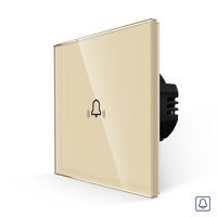 Buton Sonerie cu Touch, cu Revenire, din Sticla LUXION, auriu
