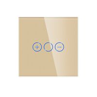 Intrerupator Simplu cu Variator cu Touch din Sticla  LUXION, auriu