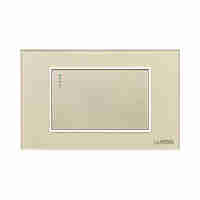 Intrerupator Simplu Cap Scara Mecanic LUXION cu Rama din Sticla, Standard Italian, 3M, auriu