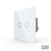 Intrerupator Dublu cu Revenire, Contact Uscat si 12/24V cu Touch LIVOLO – Serie Noua, alb