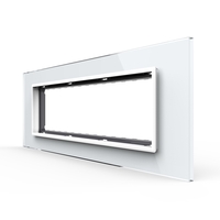 Rama din sticla Livolo standard Italian 6/7 module - Serie noua, alb