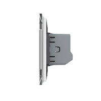 Intrerupator Dublu Cap Scara / Cruce cu Touch LIVOLO cu Rama din Sticla - Protocol Zigbee EC, alb