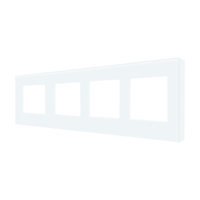 Rama Cvadrupla LUXION Din Sticla, alb