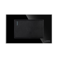 Intrerupator cu Revenire (Sonerie) Mecanic LUXION cu Rama din Sticla, Standard Italian, 3M, negru