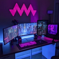 Pachet 3 Panouri luminaose Nanoleaf Shapes Triangles, 16 Milioane culori, Iluminare LED RGBW, Temperatura culoare reglabila