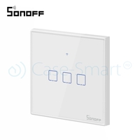 Intrerupator triplu cu touch Sonoff T2EU3C, Wi-Fi + RF, Control de pe telefonul mobil