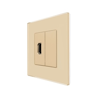 Priza HDMI cu Rama din Sticla LUXION, auriu