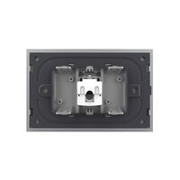 Priza internet Livolo cu rama din sticla - standard italian, gri