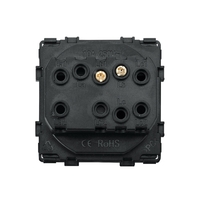 Modul Intrerupator Simplu Mecanic cu Reset / Revenire LUXION, negru