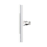 Priza TV cu Rama din Sticla LUXION, alb