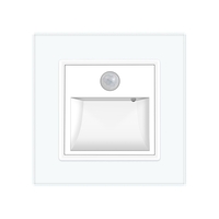 Lampa de veghe LED Livolo cu rama din sticla, Senzor miscare incorporat, alb