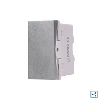 Modul Intrerupator Simplu Cap-Cruce Mecanic 1M LUXION, Standard Italian, gri