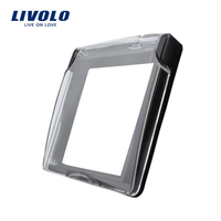 Capac de protectie rezistent la apa pentru prizele din sticla Livolo, negru