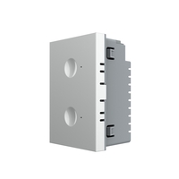 Modul intrerupator dublu cap scara / cruce wireless cu touch Livolo standard Italian, Serie noua, gri