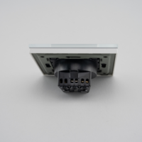 Priza Simpla LUXION cu Rama din Sticla, alb