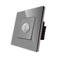 Senzor de Miscare PIR LUXION cu Rama din Sticla, gri