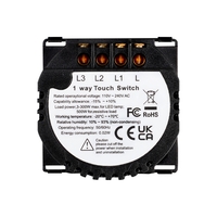 Modul Intrerupator Triplu din Silicon cu Touch LUXION